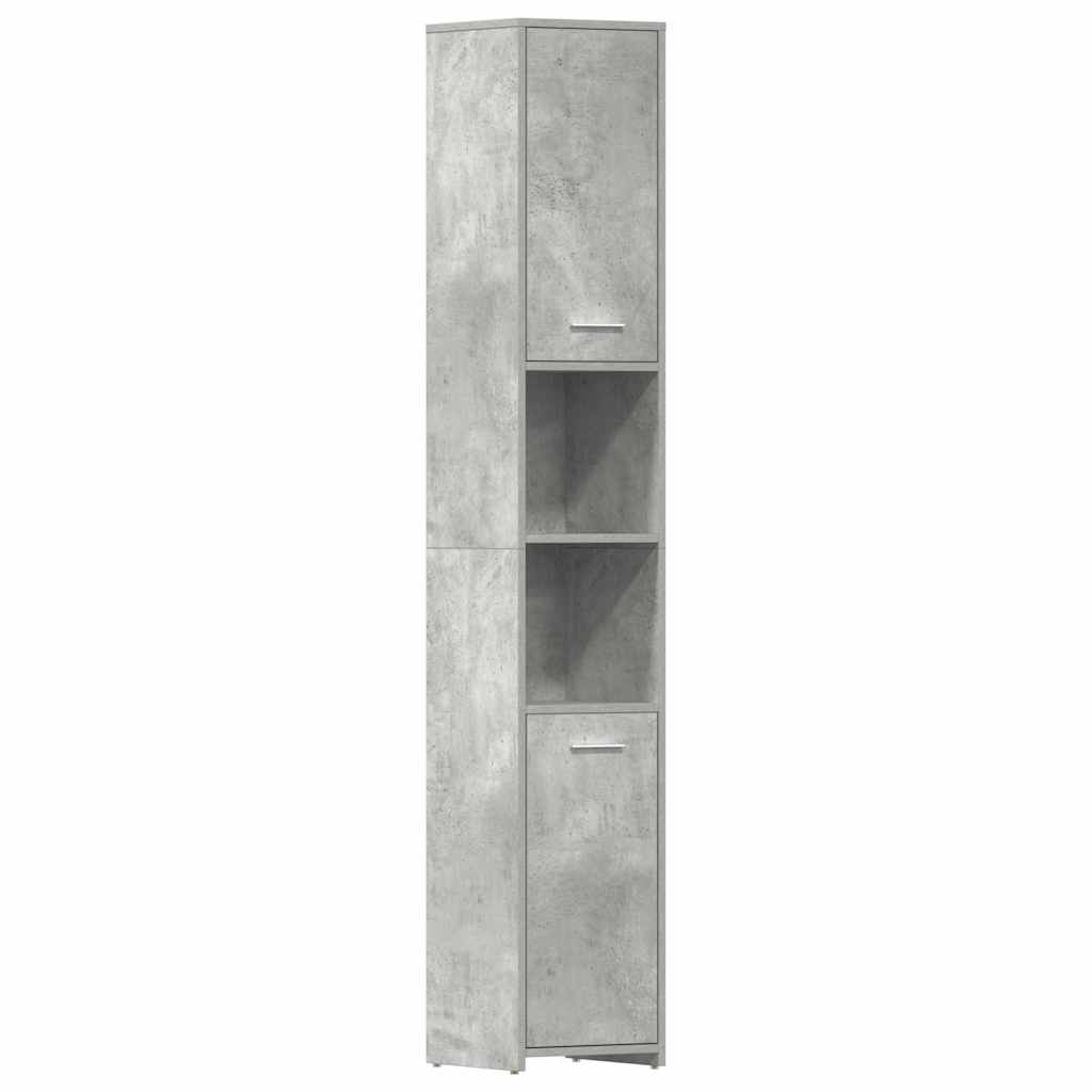 Bathroom Cabinet | Concrete grey | Engineered wood | Tall