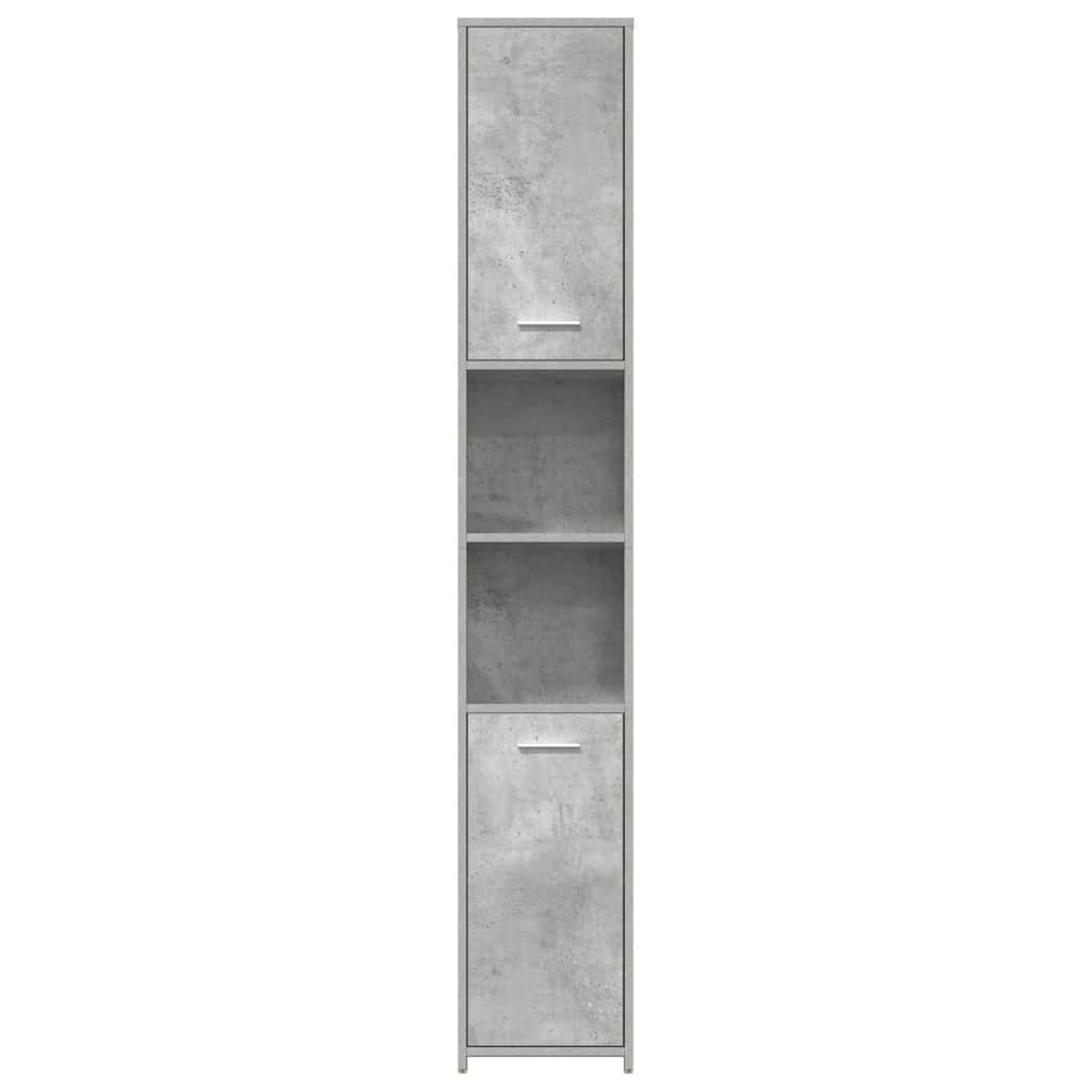 802601 vidaXL Bathroom Cabinet Concrete Grey 30x30x183,5 cm Engineered Wood