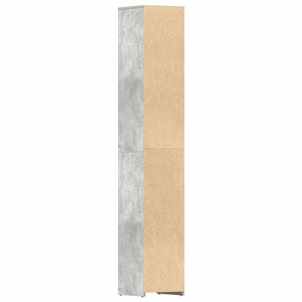 Bathroom Cabinet | Concrete grey | Engineered wood | Tall