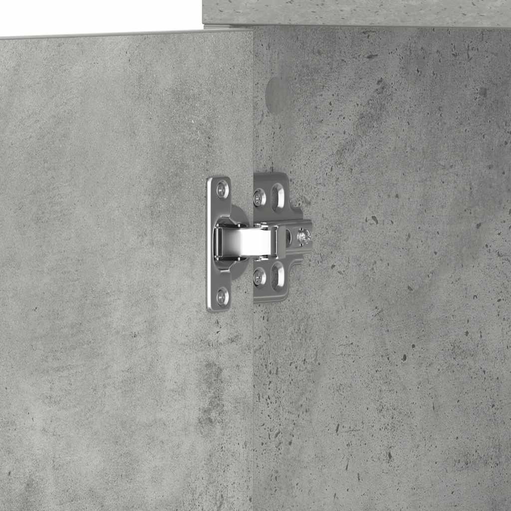Bathroom Cabinet | Concrete grey | Engineered wood | Tall