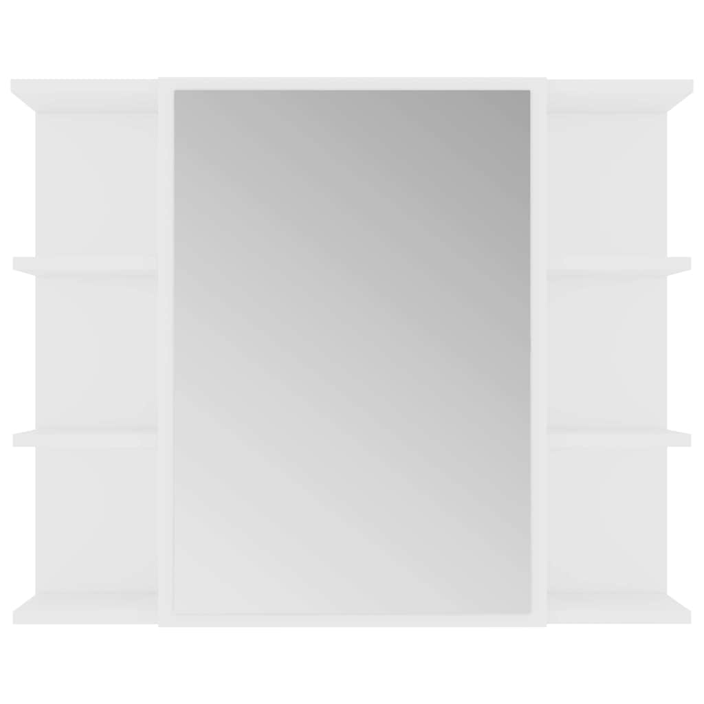 802606 vidaXL Bathroom Mirror Cabinet White 80x20,5x64 cm Engineered Wood