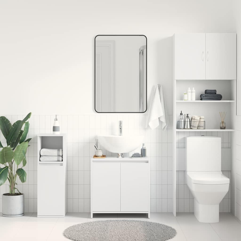 Bathroom Cabinet White 60x33x60 cm Engineered Wood