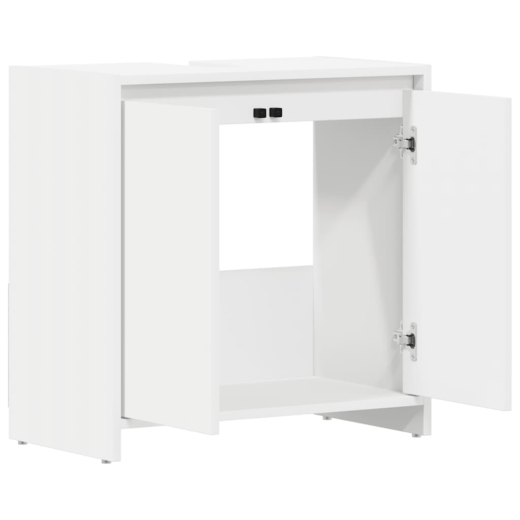 Bathroom Cabinet White 60x33x61 cm Engineered Wood