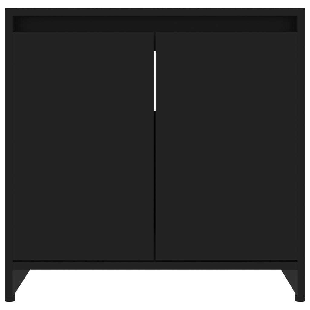 vidaXL Bathroom Cabinet Black 60x33x61 cm Engineered Wood