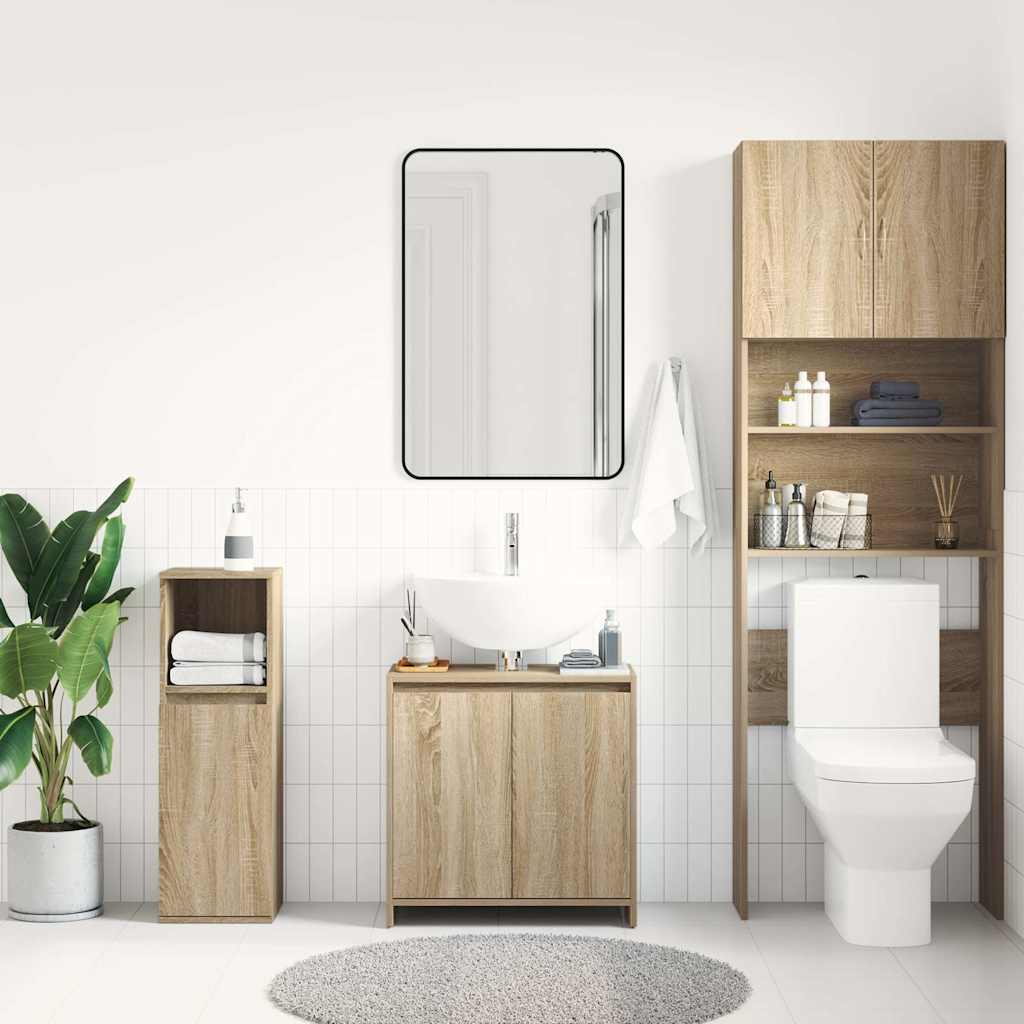 Bathroom Cabinet Sonoma Oak 60x33x60 cm Engineered Wood