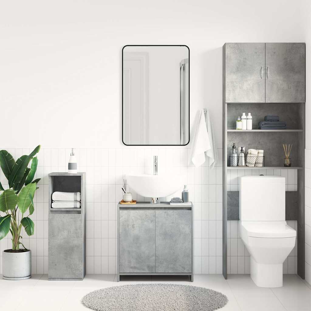 Bathroom Cabinet Concrete Grey 60x33x60 cm Engineered Wood