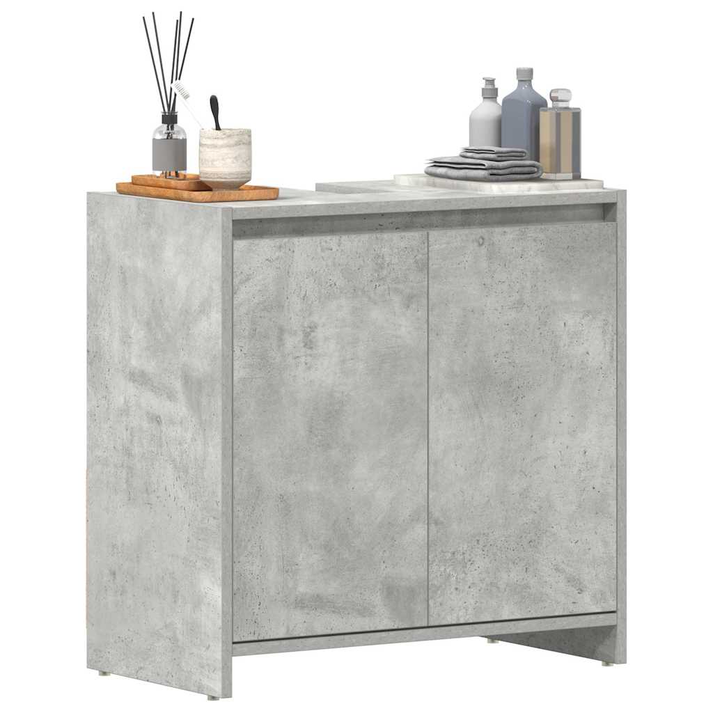 Bathroom Cabinet Concrete Grey 60x33x60 cm Engineered Wood