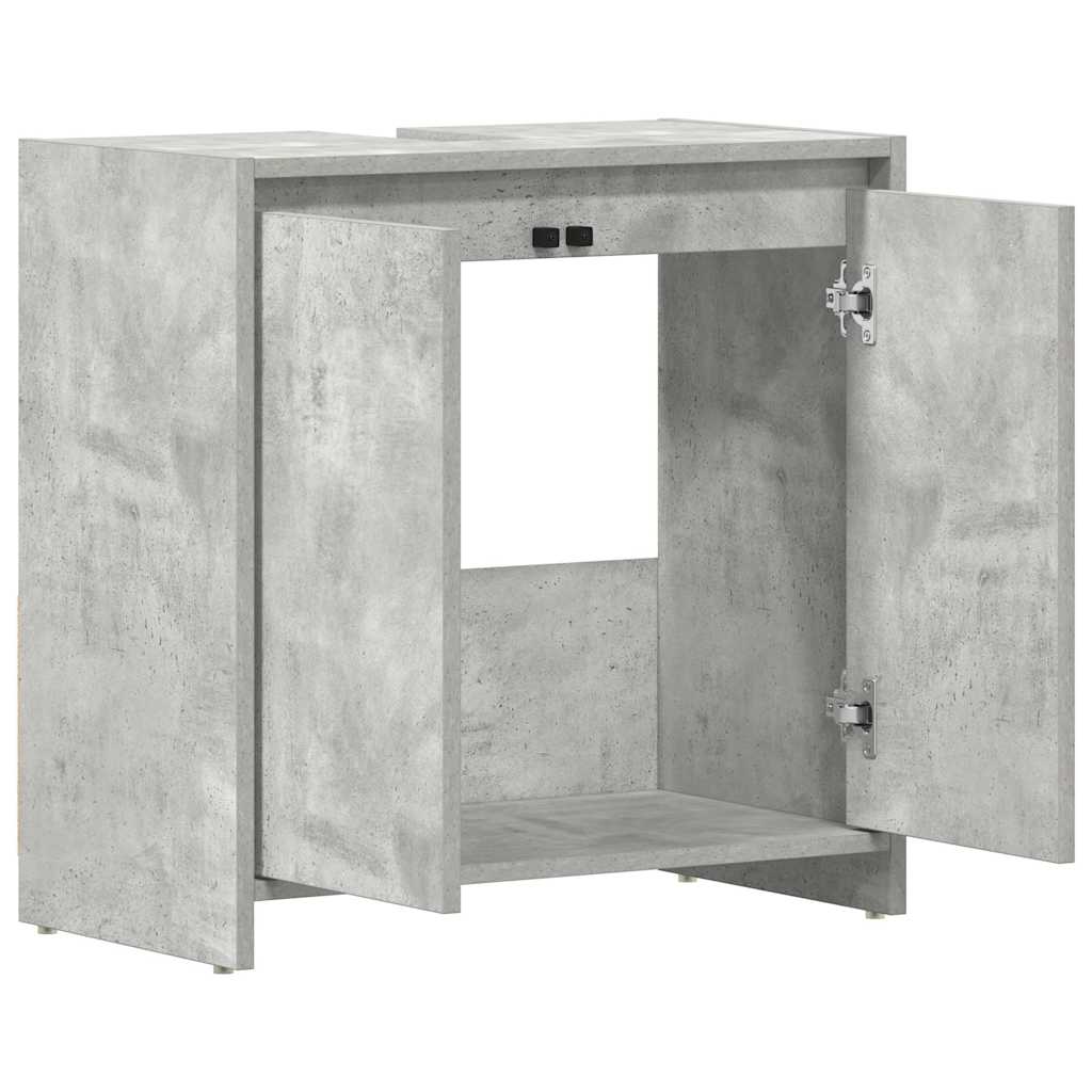Bathroom Cabinet Concrete Grey 60x33x60 cm Engineered Wood