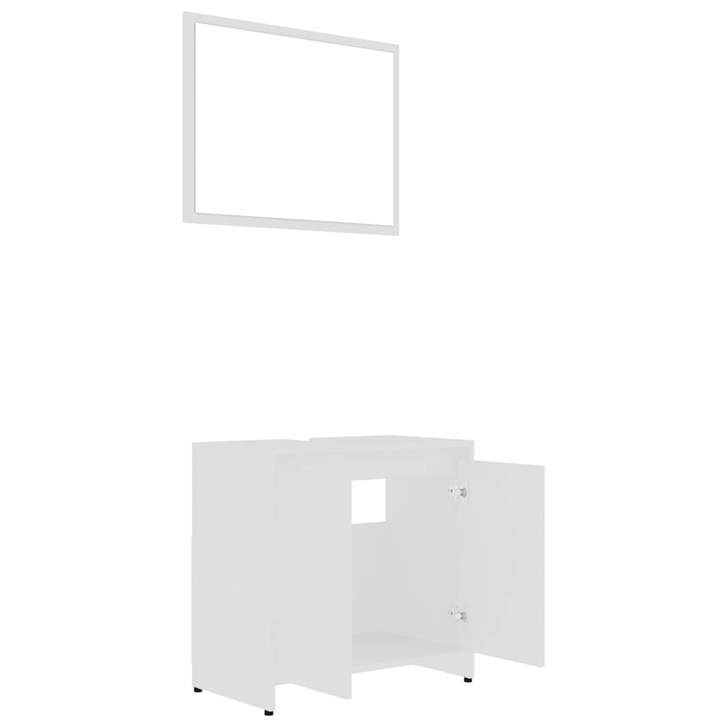 802651 vidaXL Bathroom Furniture Set White Engineered Wood
