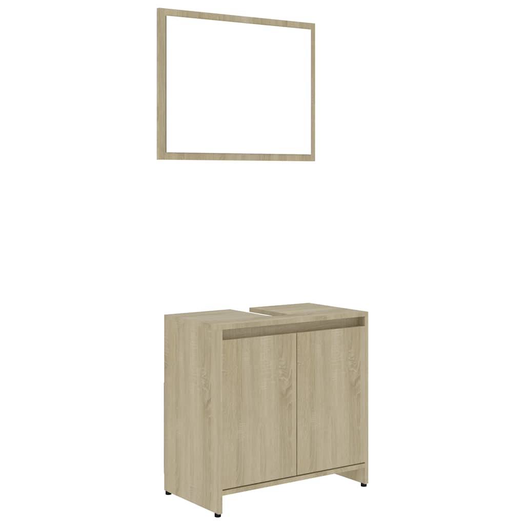 vidaXL Bathroom Furniture Set Sonoma Oak Engineered Wood