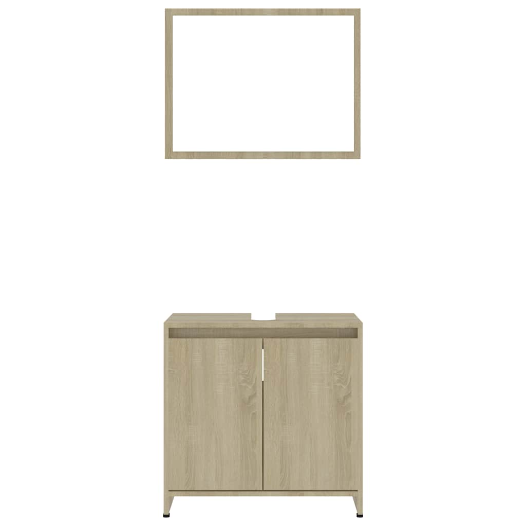 vidaXL Bathroom Furniture Set Sonoma Oak Engineered Wood