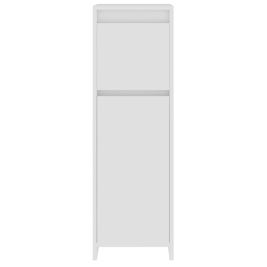 Bathroom Cabinet White 30x30x95 cm Engineered Wood