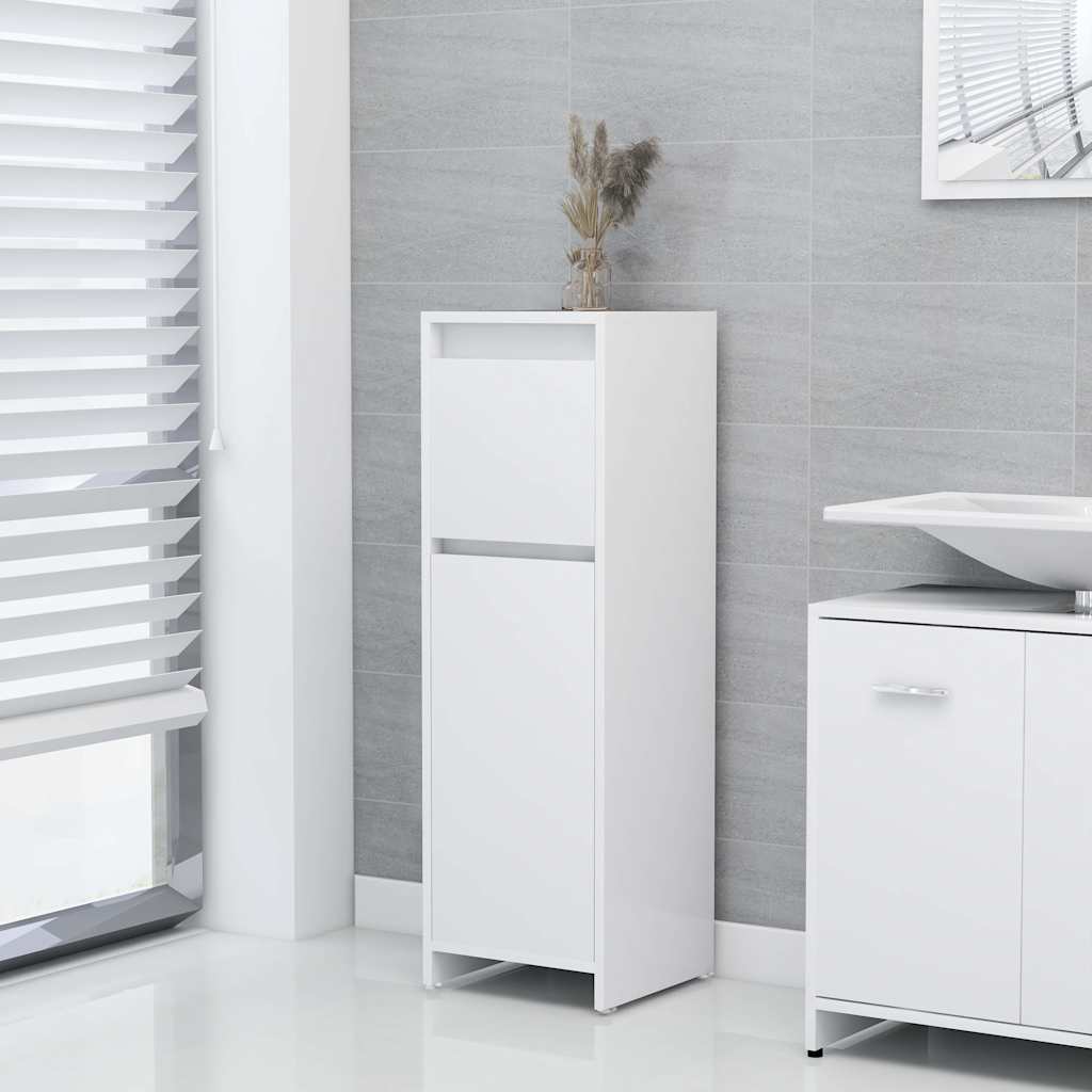 802660 vidaXL Bathroom Cabinet White 30x30x95 cm Engineered Wood