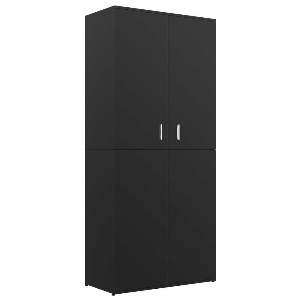 vidaXL Shoe Cabinet Black 80x39x178 cm Engineered Wood