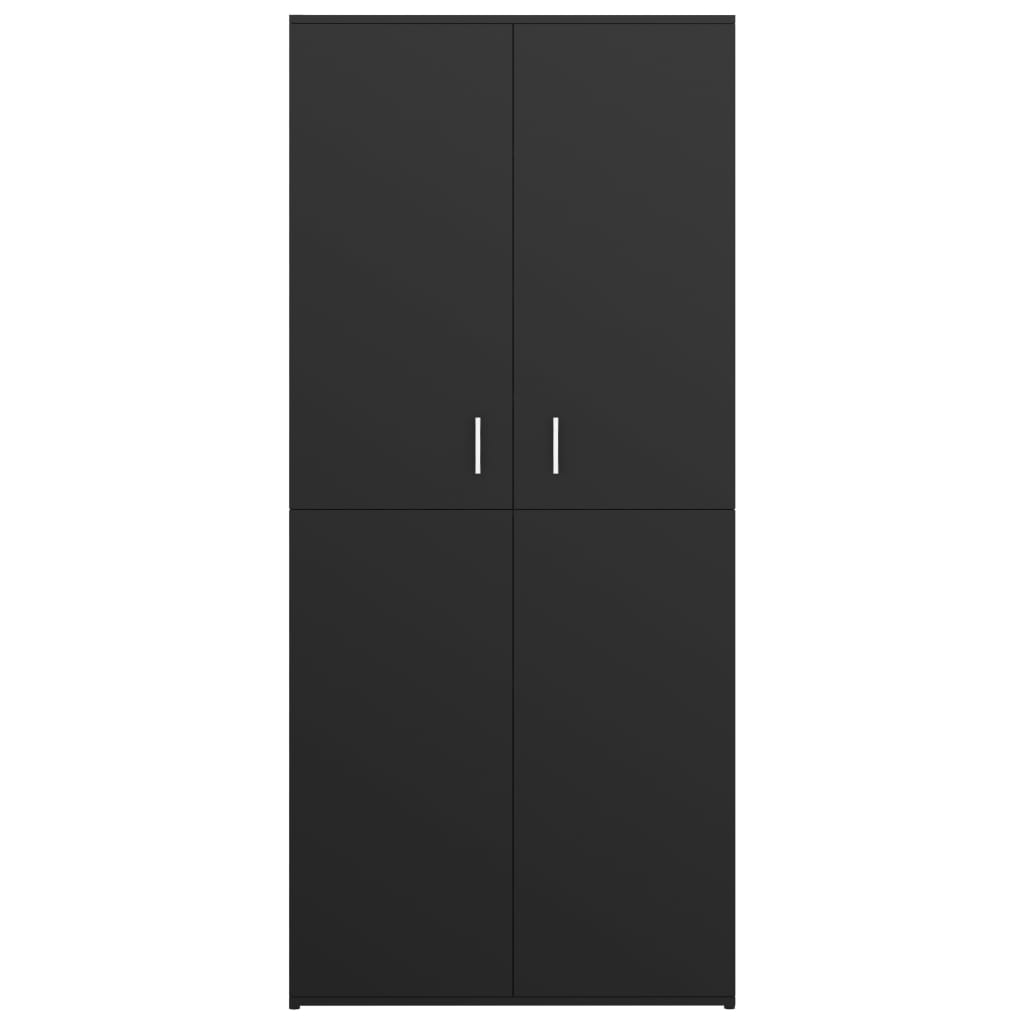 vidaXL Shoe Cabinet Black 80x39x178 cm Engineered Wood