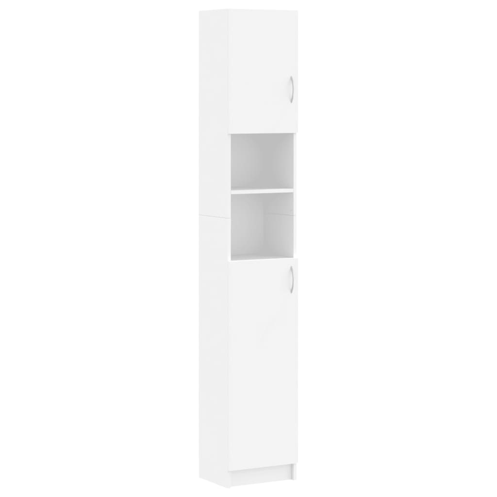 vidaXL Bathroom Cabinet White 32x25.5x190 cm Engineered Wood