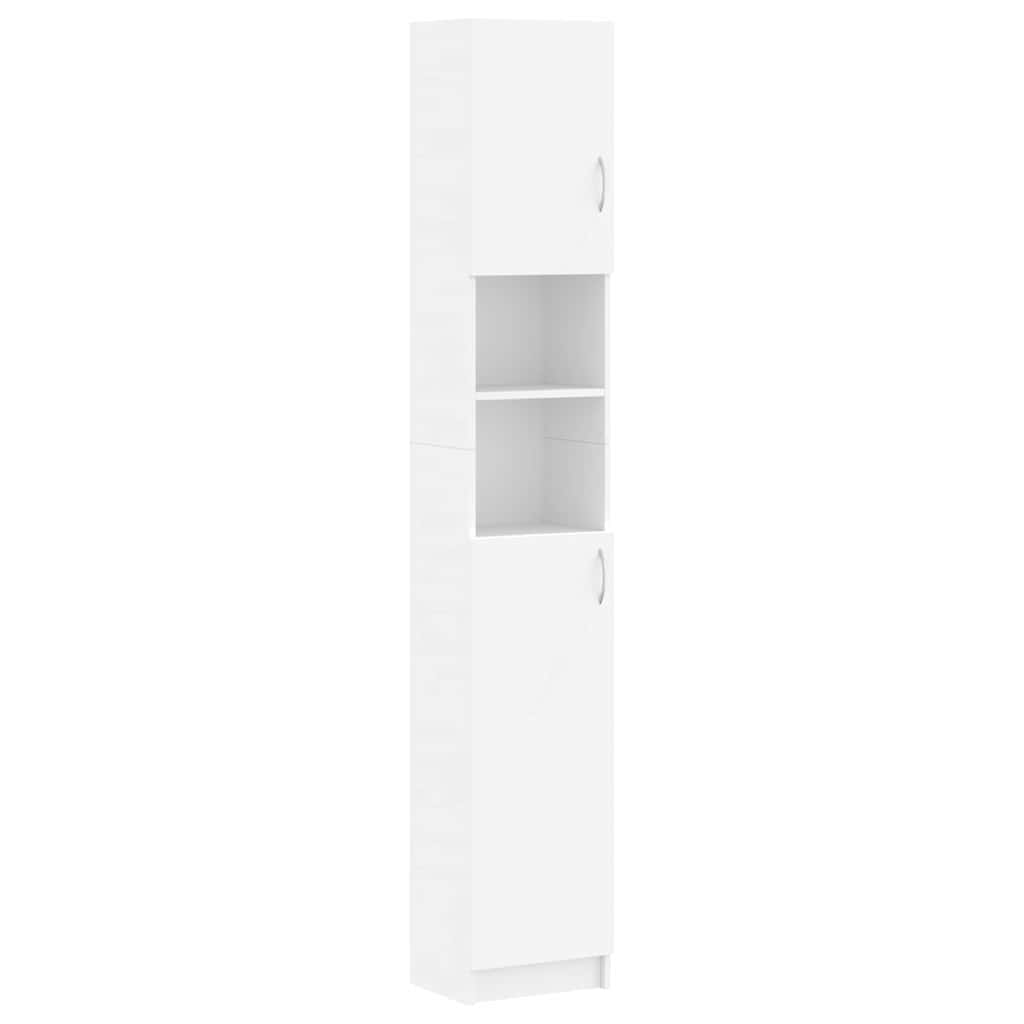 802876 vidaXL Bathroom Cabinet White 32x25,5x190 cm Engineered Wood