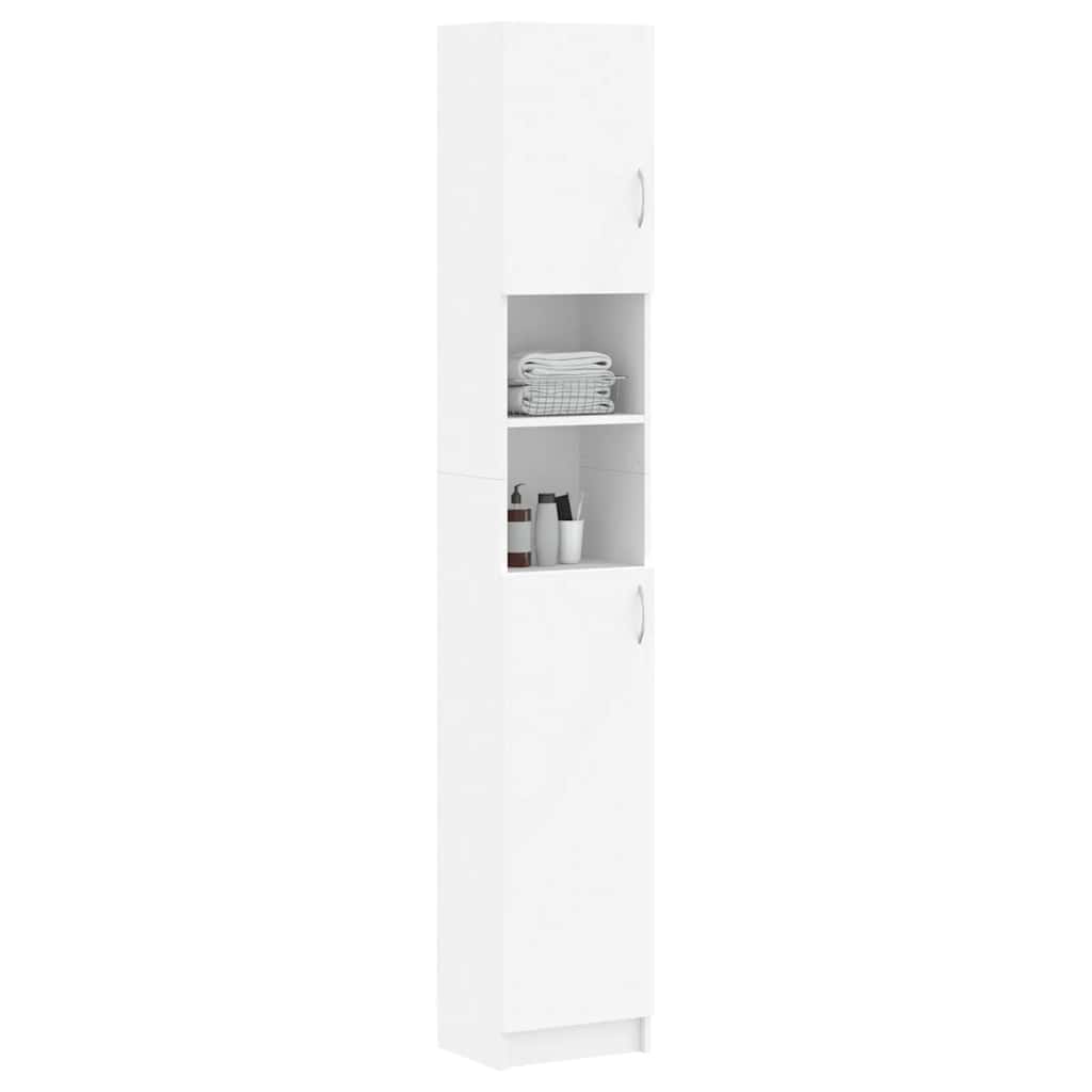 802876 vidaXL Bathroom Cabinet White 32x25,5x190 cm Engineered Wood