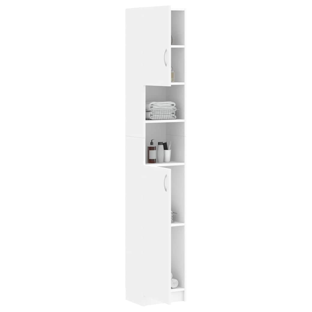 802876 vidaXL Bathroom Cabinet White 32x25,5x190 cm Engineered Wood