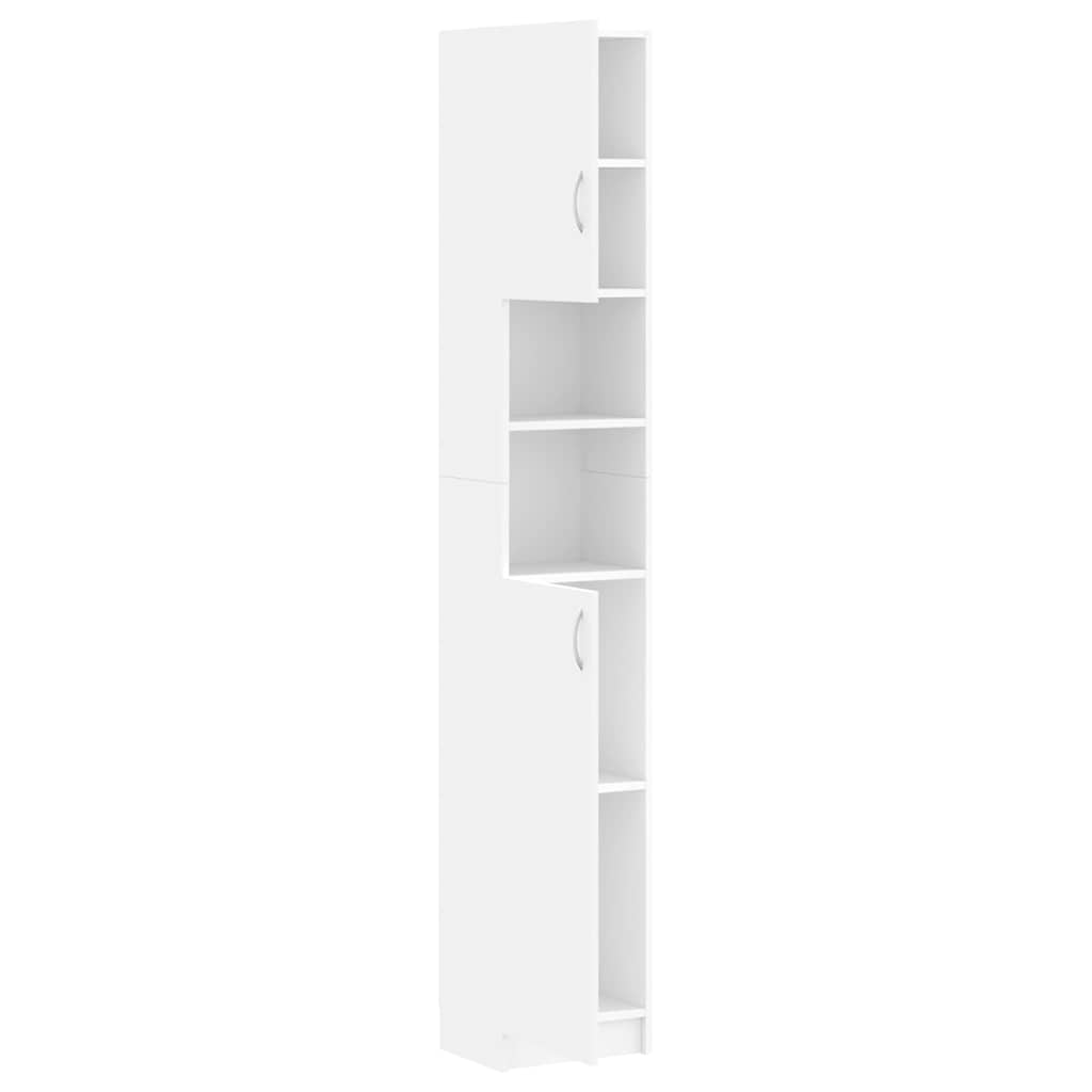 802876 vidaXL Bathroom Cabinet White 32x25,5x190 cm Engineered Wood