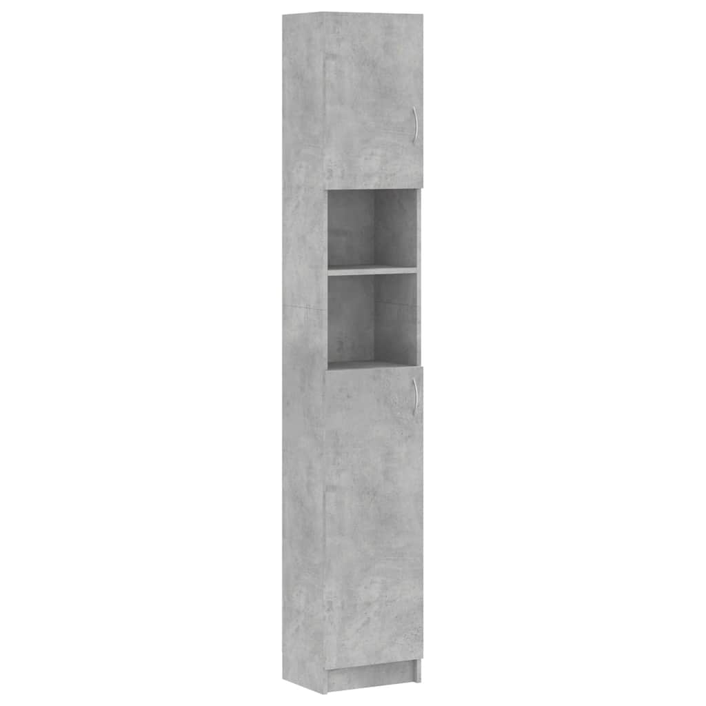 802880 vidaXL Bathroom Cabinet Concrete Grey 32x25,5x190 cm Engineered Wood