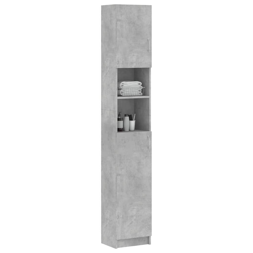 802880 vidaXL Bathroom Cabinet Concrete Grey 32x25,5x190 cm Engineered Wood