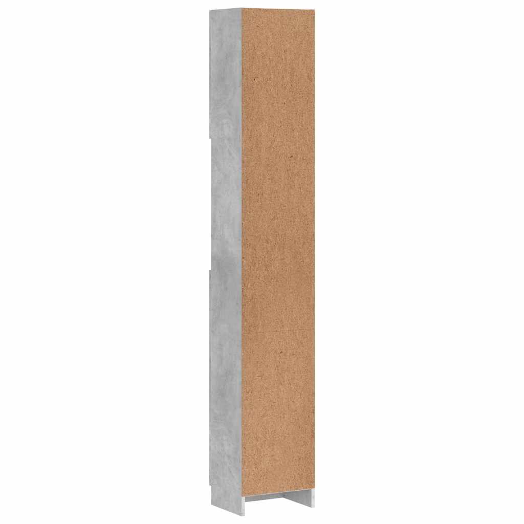 802880 vidaXL Bathroom Cabinet Concrete Grey 32x25,5x190 cm Engineered Wood