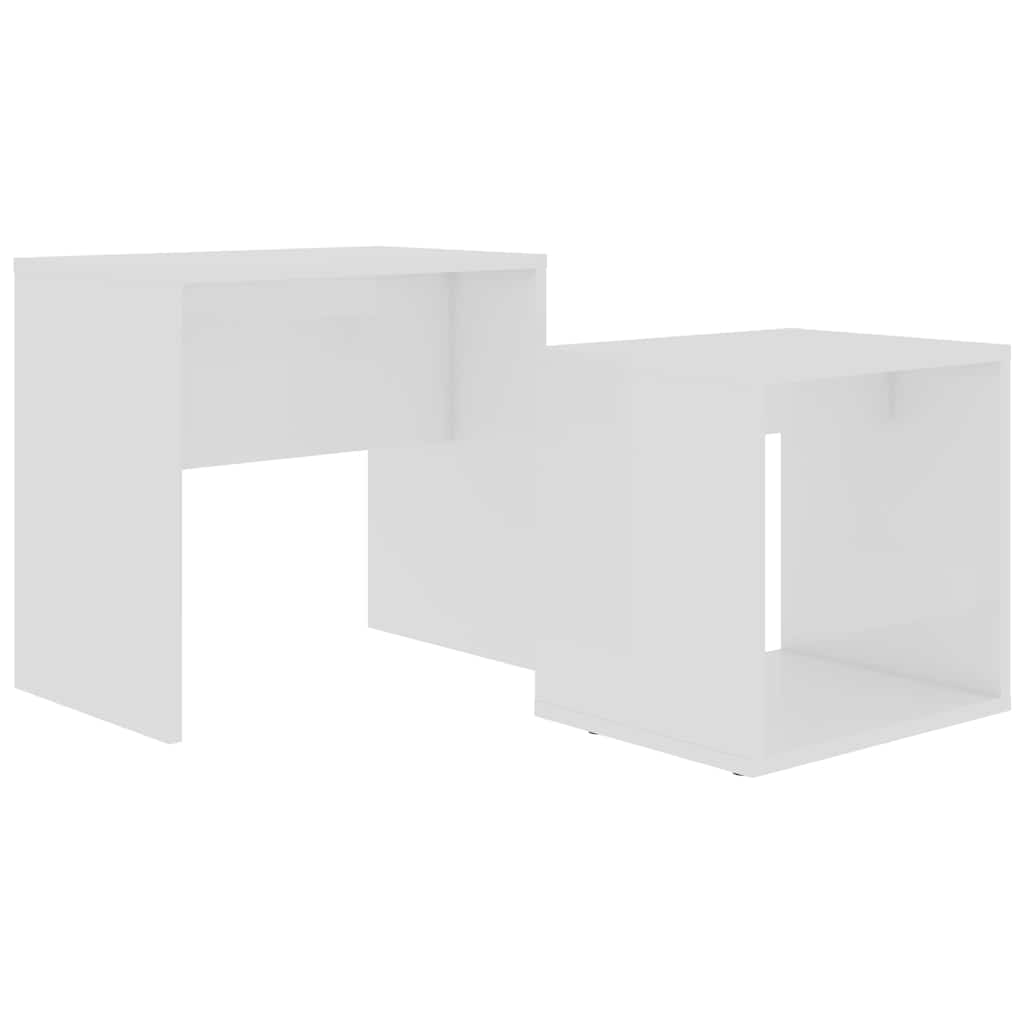 802885 vidaXL Coffee Table Set White 48x30x45 cm Engineered Wood
