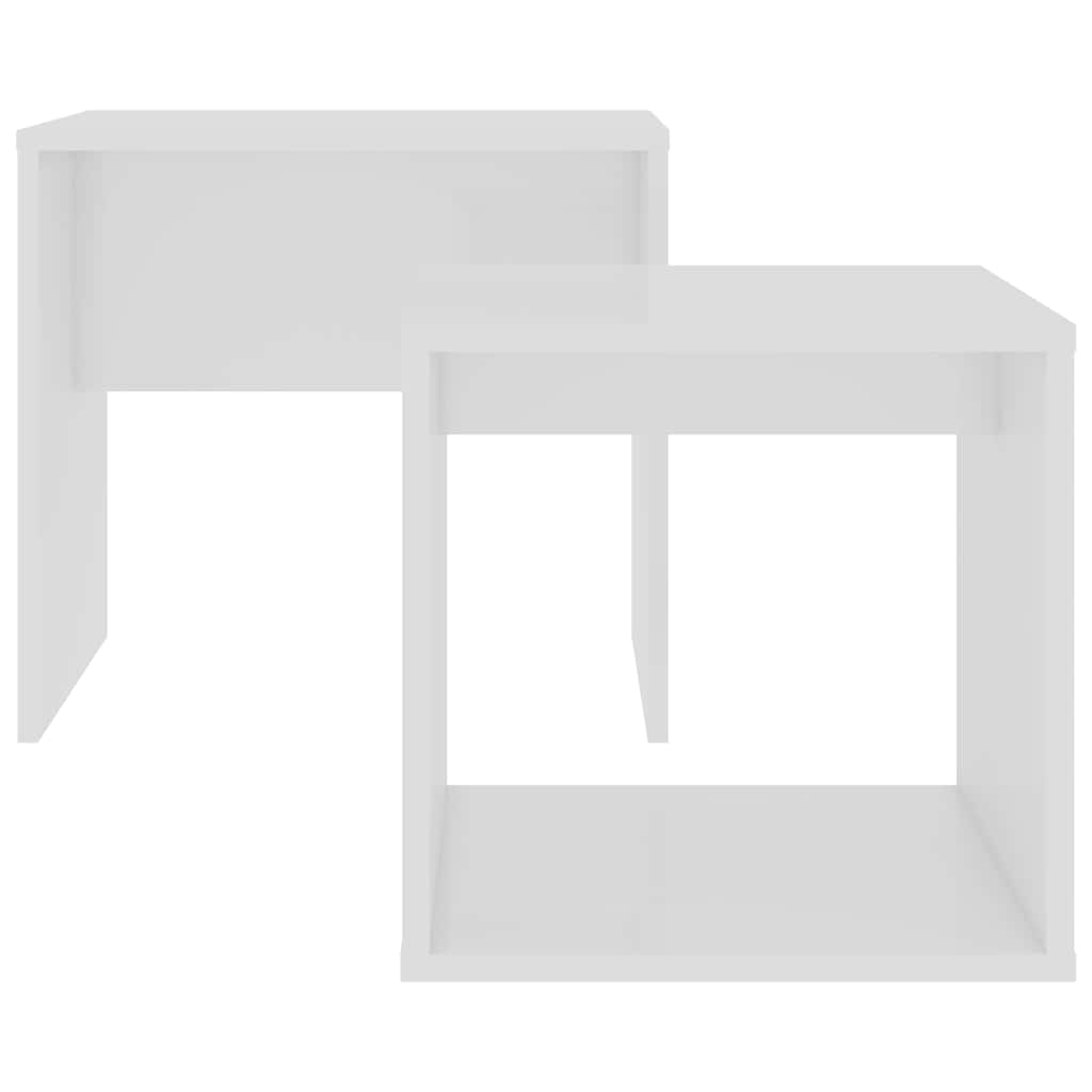 802885 vidaXL Coffee Table Set White 48x30x45 cm Engineered Wood