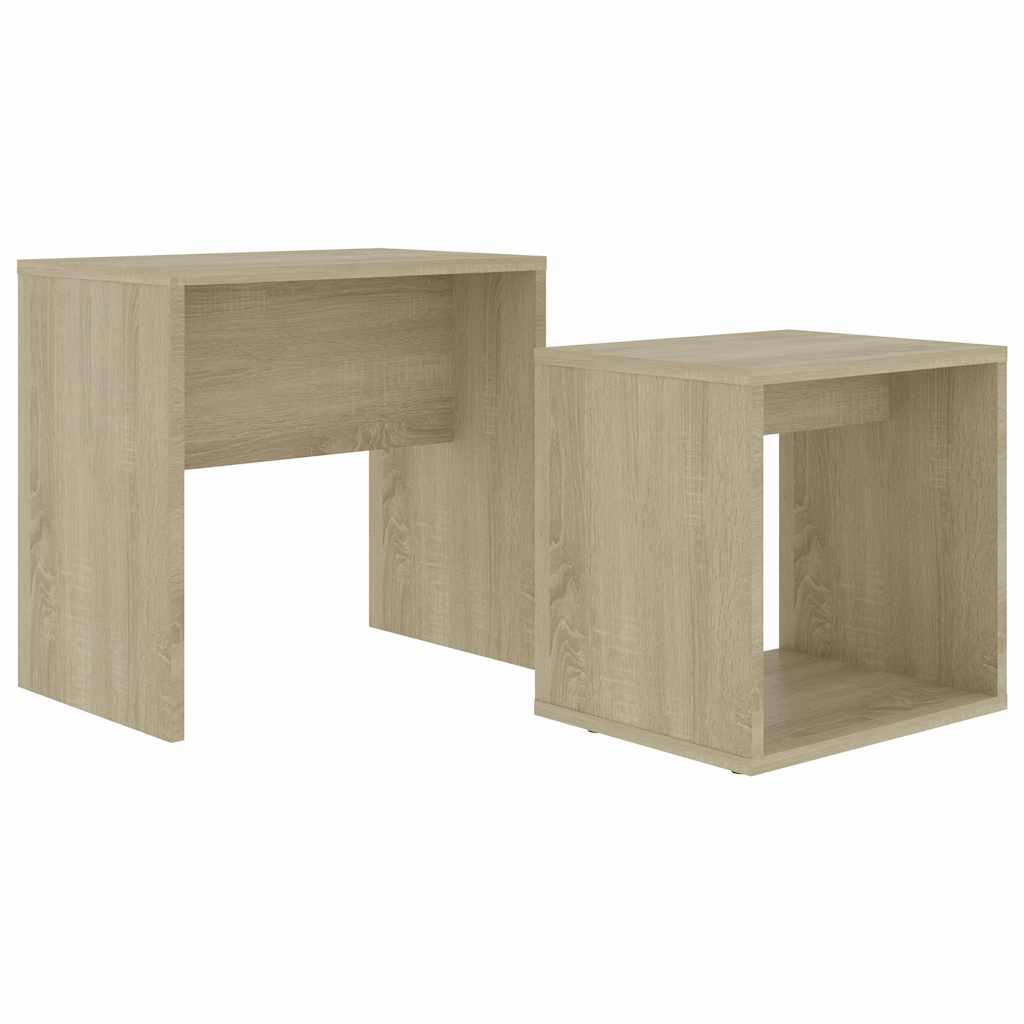 802888 vidaXL Coffee Table Set Sonoma Oak 48x30x45 cm Engineered Wood