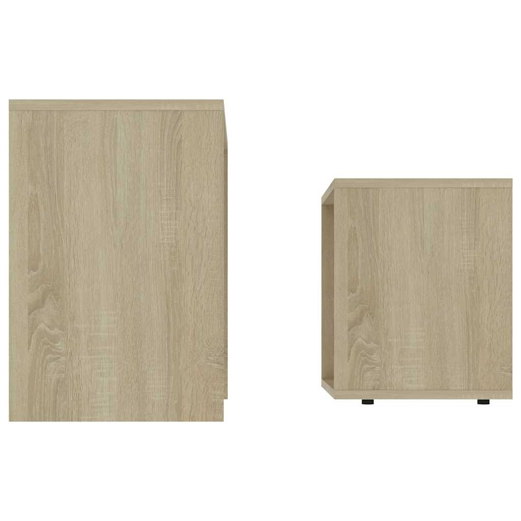 802888 vidaXL Coffee Table Set Sonoma Oak 48x30x45 cm Engineered Wood