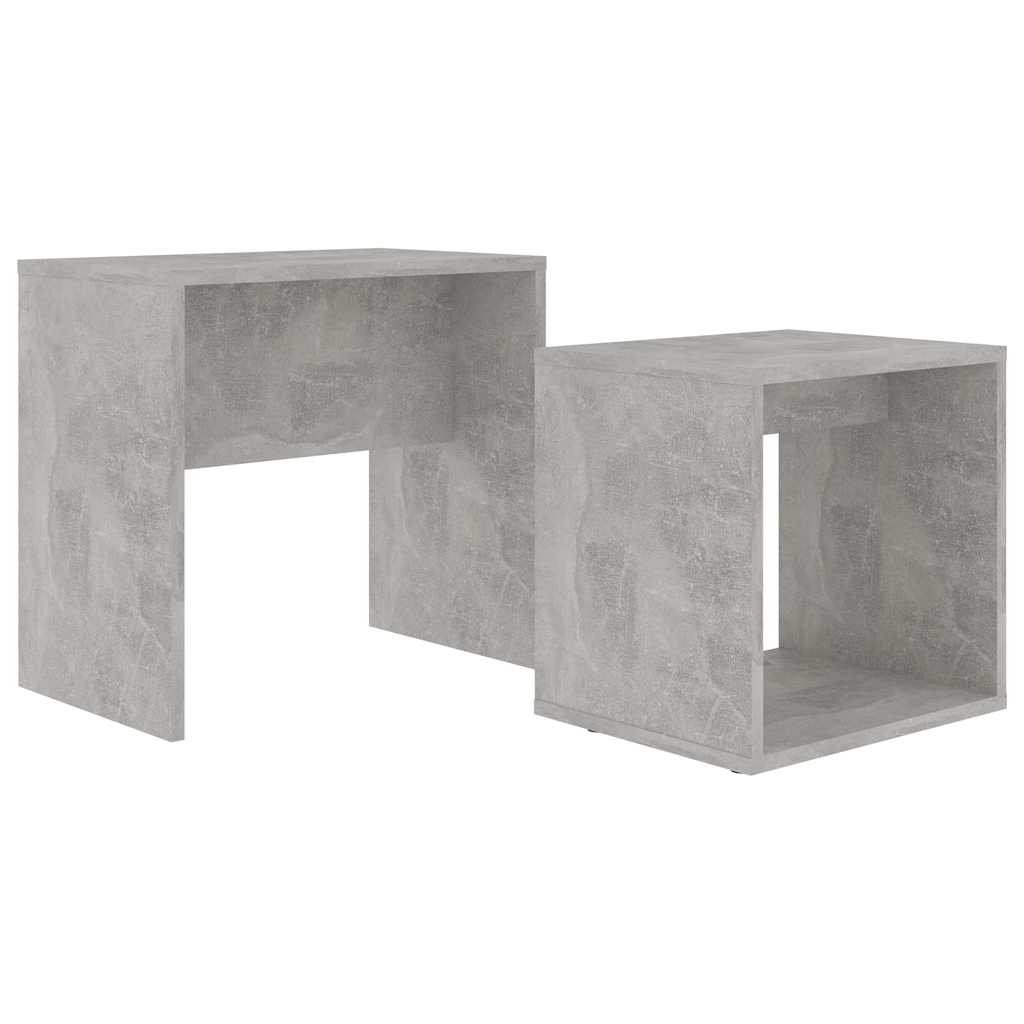 802889 vidaXL Coffee Table Set Concrete Grey 48x30x45 cm Engineered Wood