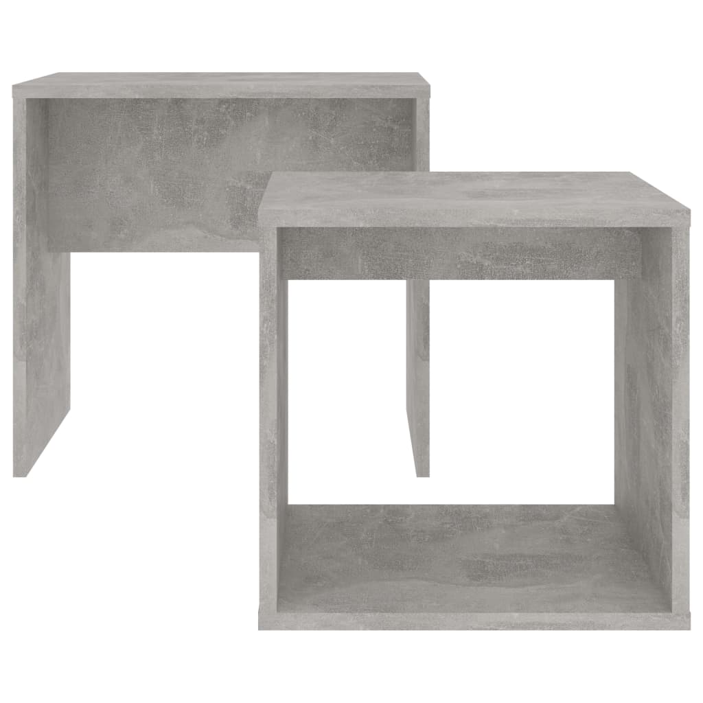 vidaXL Coffee Table Set Concrete Grey 48x30x45 cm Engineered Wood