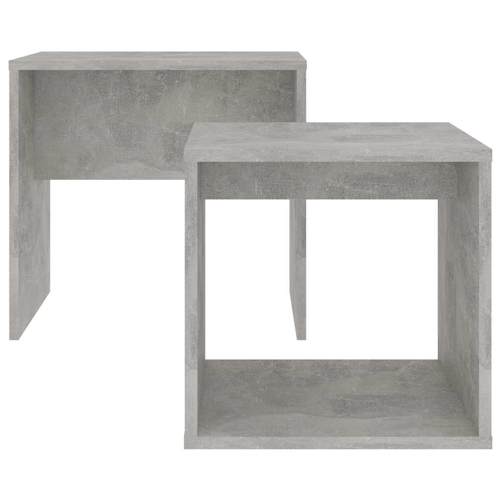 802889 vidaXL Coffee Table Set Concrete Grey 48x30x45 cm Engineered Wood