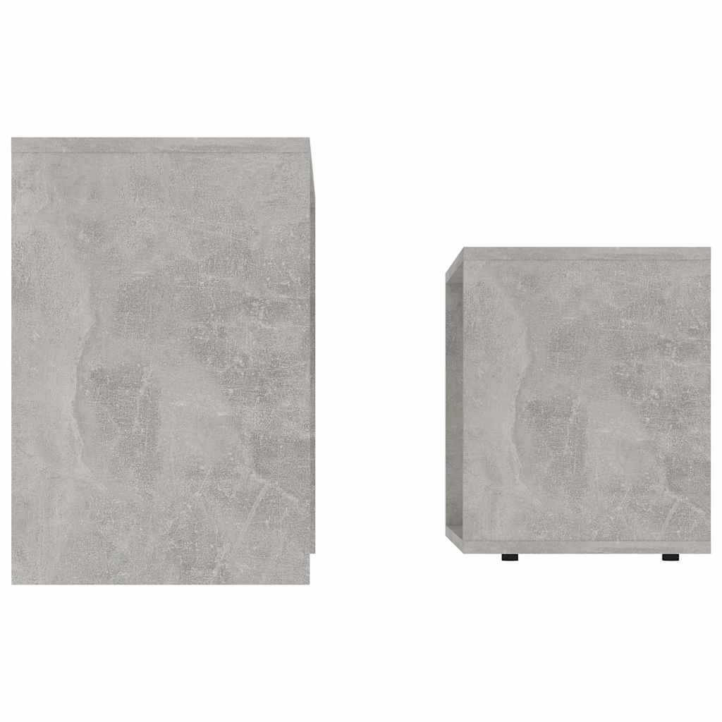 802889 vidaXL Coffee Table Set Concrete Grey 48x30x45 cm Engineered Wood