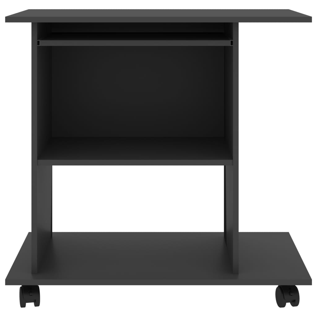 Computer Desk Grey 80x50x75 cm Engineered Wood