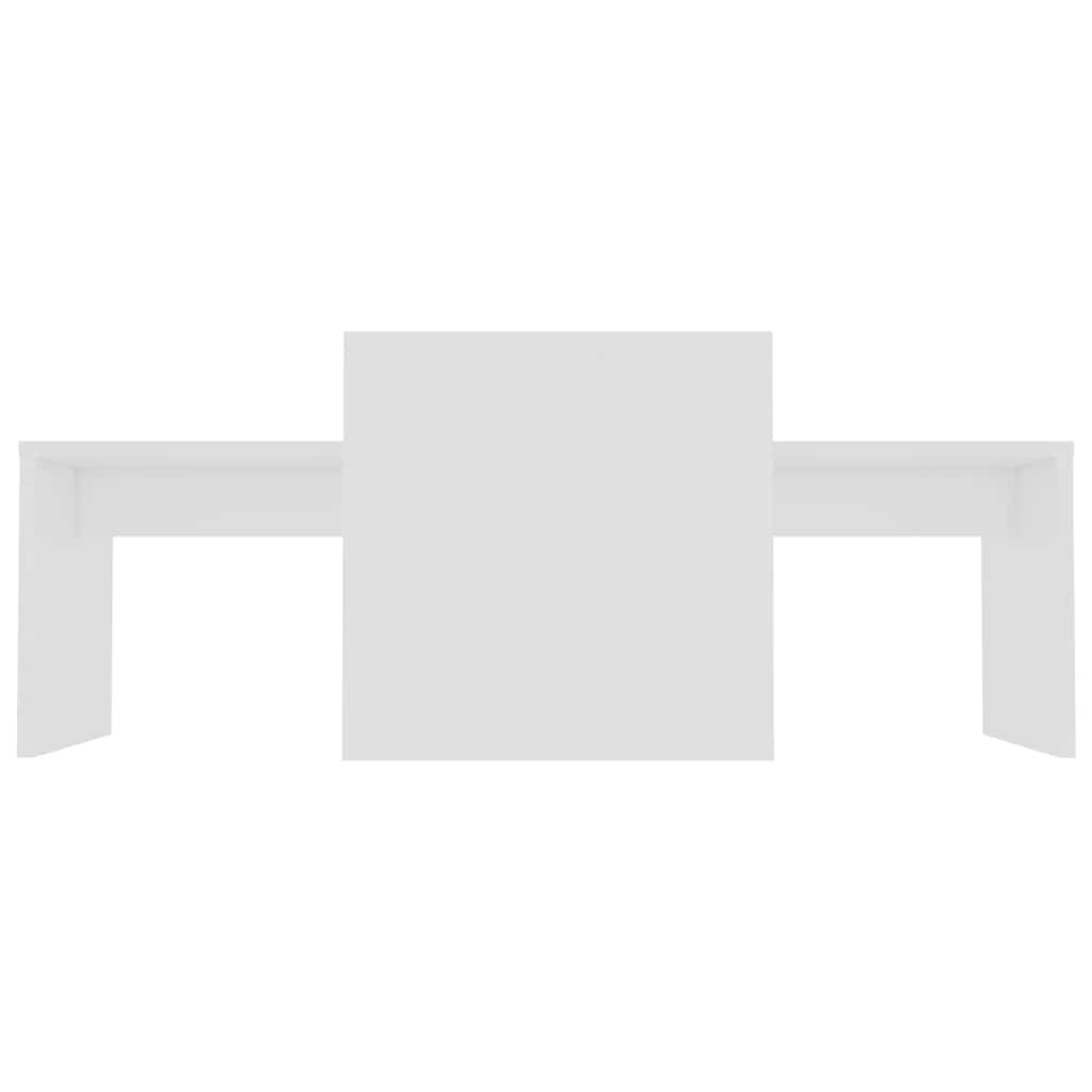 802912 vidaXL Coffee Table Set White 100x48x40 cm Engineered Wood