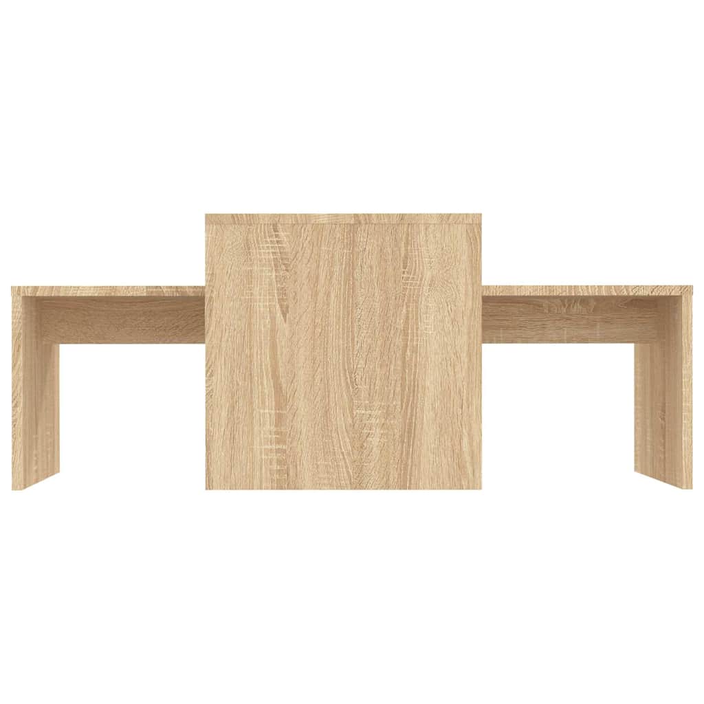 802915 vidaXL Coffee Table Set Sonoma Oak 100x48x40 cm Engineered Wood