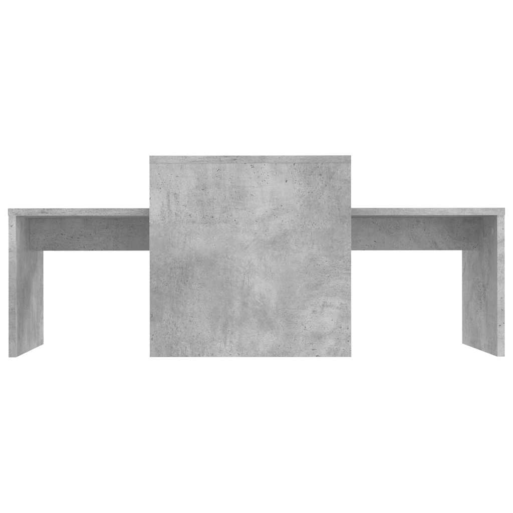 802916 vidaXL Coffee Table Set Concrete Grey 100x48x40 cm Engineered Wood