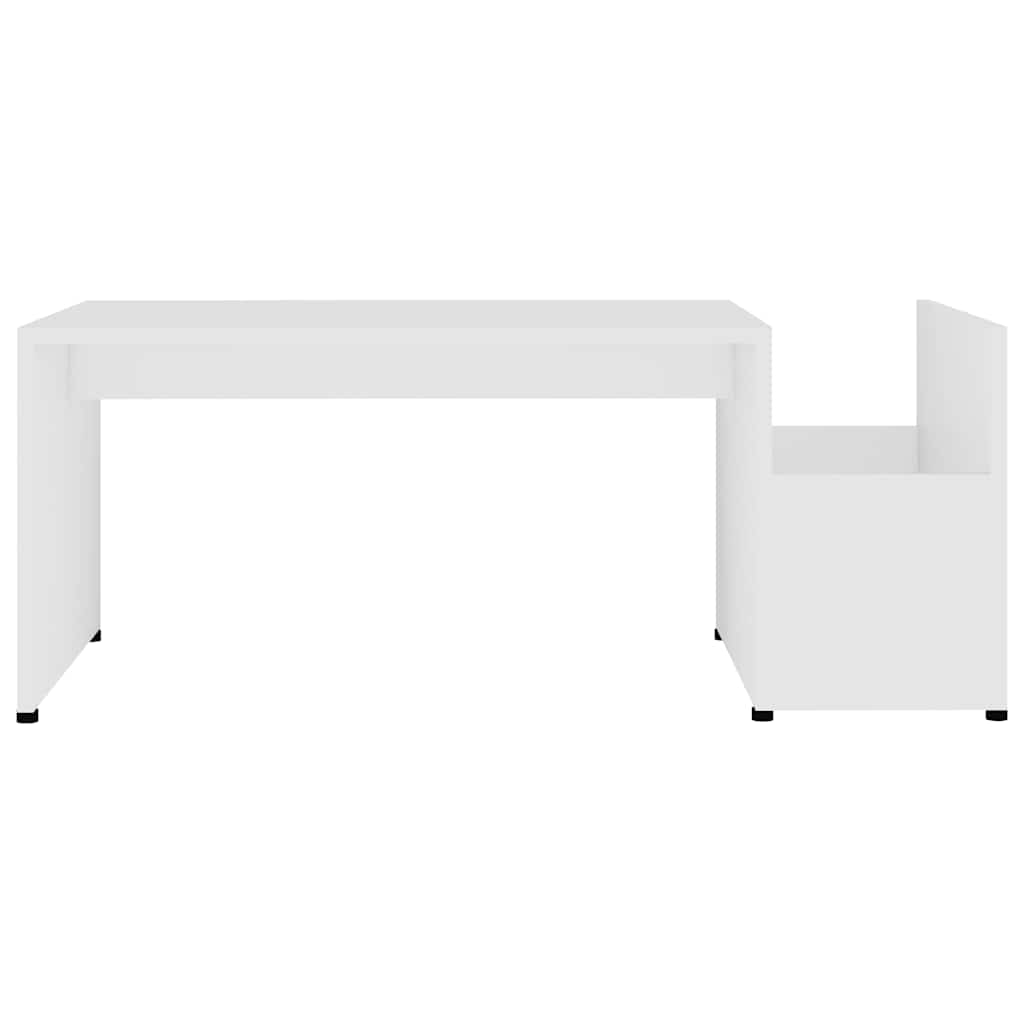 802921 vidaXL Coffee Table White 90x45x35 cm Engineered Wood