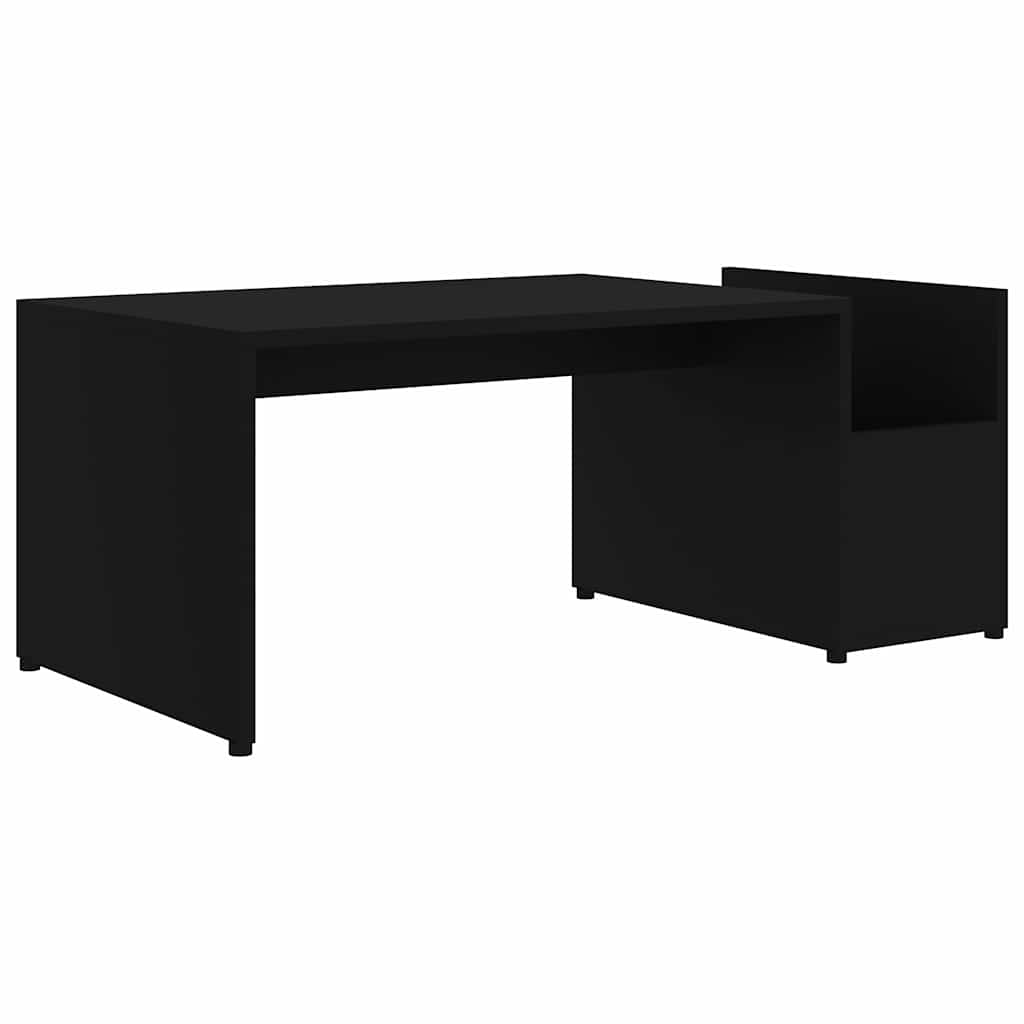 802922 vidaXL Coffee Table Black 90x45x35 cm Engineered Wood