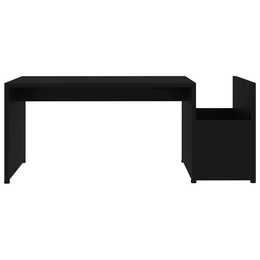 802922 vidaXL Coffee Table Black 90x45x35 cm Engineered Wood