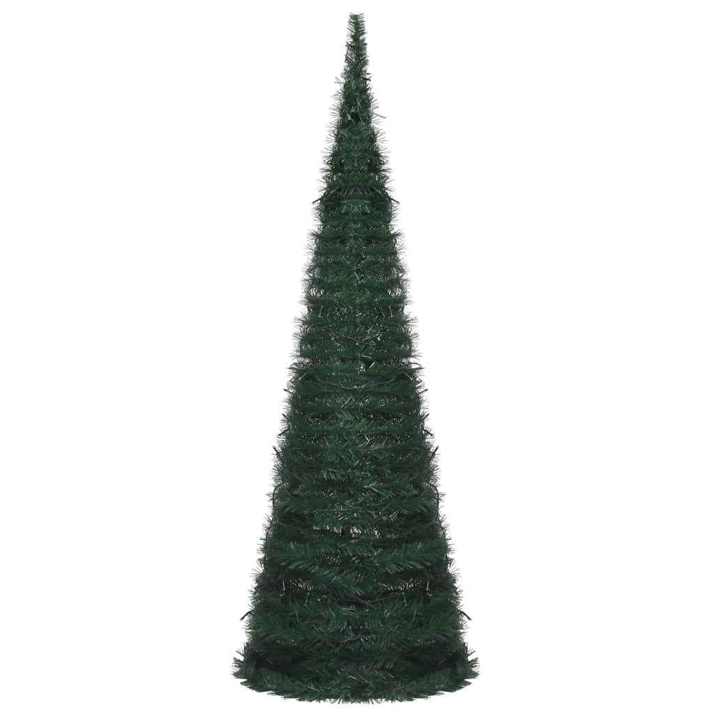 vidaXL Pop-up String Artificial Pre-lit Christmas Tree Green 180 cm