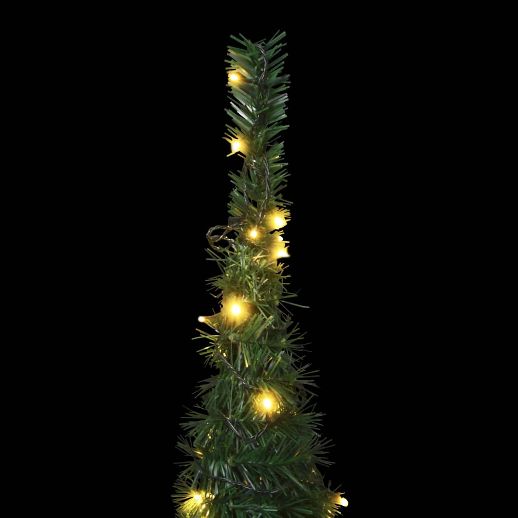 vidaXL Pop-up String Artificial Pre-lit Christmas Tree Green 180 cm