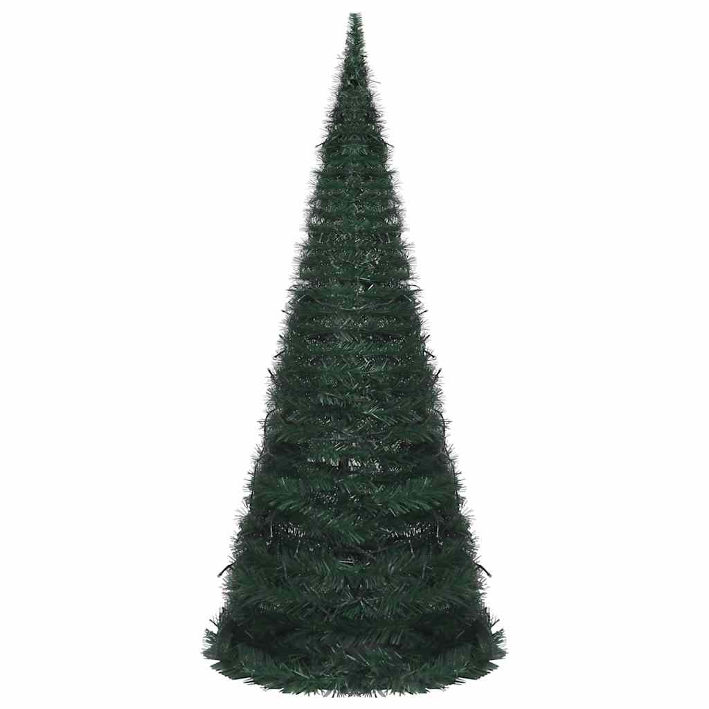 vidaXL Pop-up String Artificial Pre-lit Christmas Tree Green 210 cm