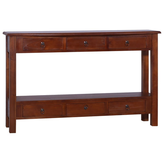 vidaXL Console Table Classical Brown 120x30x75 cm Solid Mahogany Wood