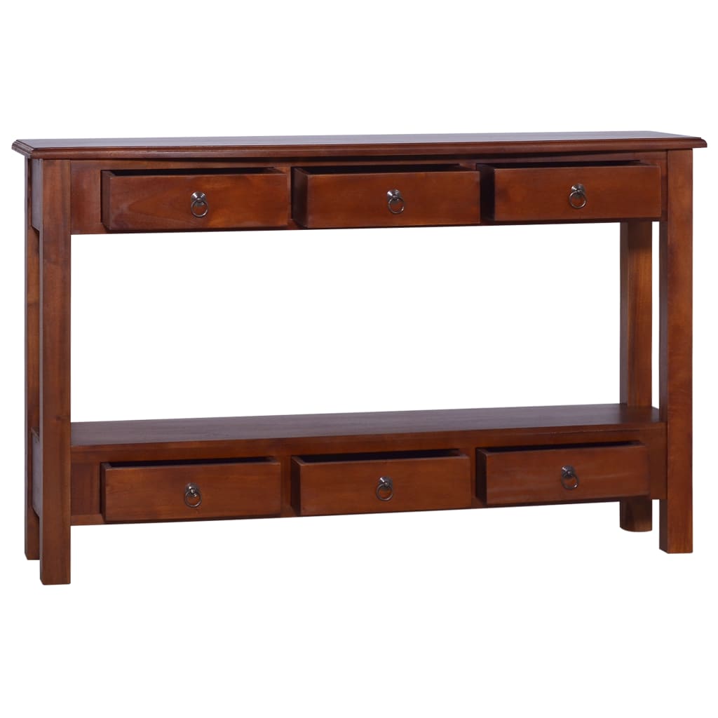 vidaXL Console Table Classical Brown 120x30x75 cm Solid Mahogany Wood