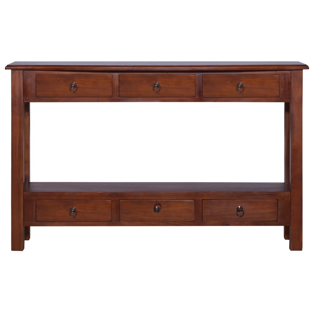 vidaXL Console Table Classical Brown 120x30x75 cm Solid Mahogany Wood