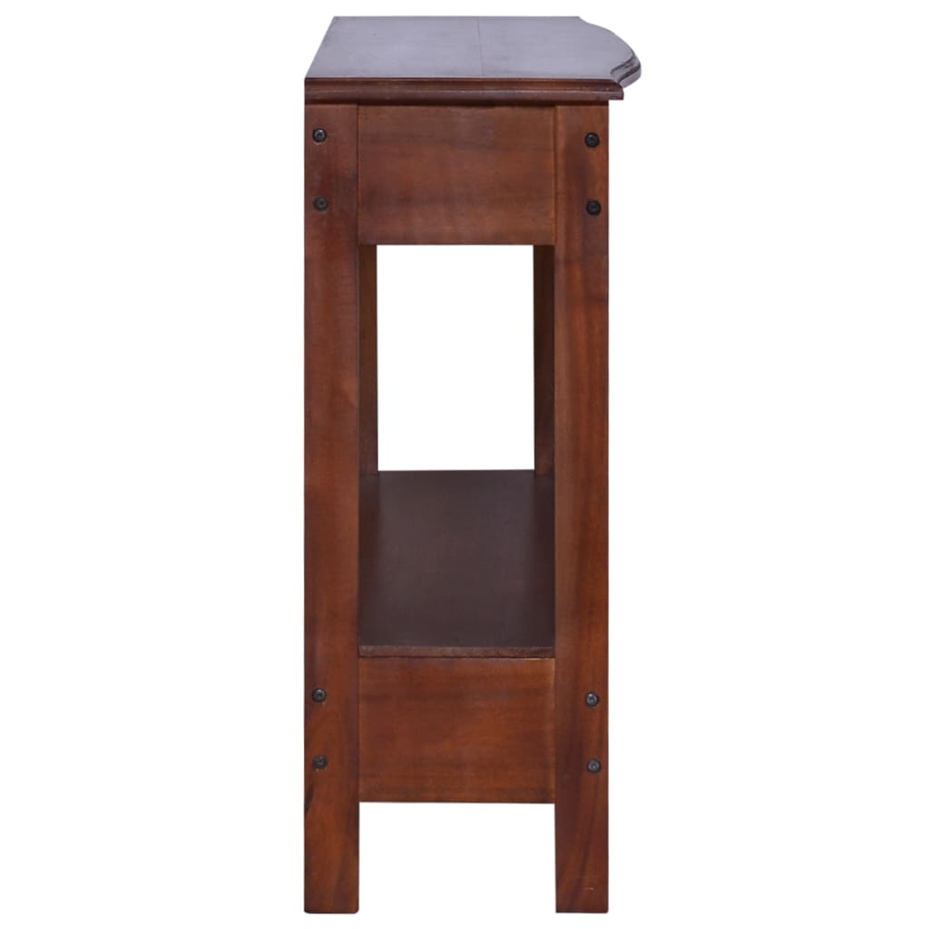 vidaXL Console Table Classical Brown 120x30x75 cm Solid Mahogany Wood