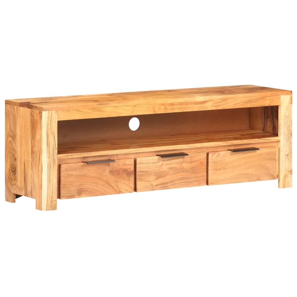 vidaXL TV Cabinet 119x30x41 cm Solid Acacia Wood